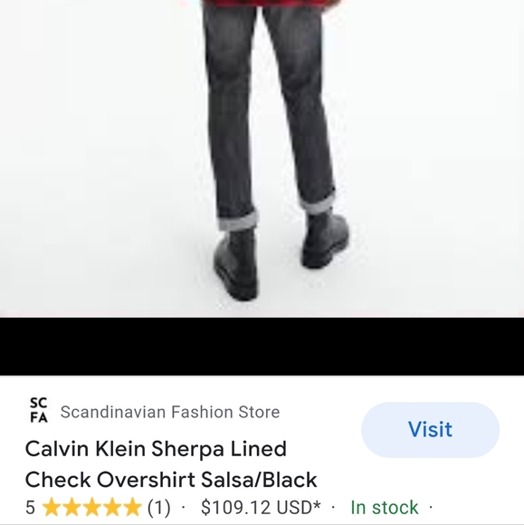 Calvin Klein Women's Jeans Ultimate SkinnyJeans -black & red flannel CK shirt - Picture 10 of 10